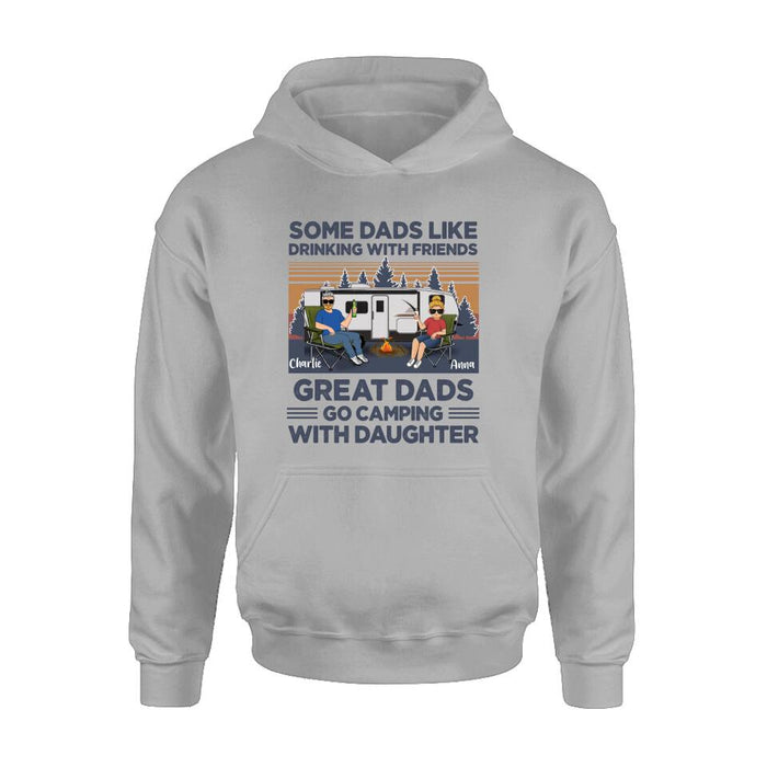 Personalized Dad & Daughter Shirt/Long sleeve/Sweatshirt/Hoodie - Gift Idea For Father's Day - Great Dads Go Camping With Daughter