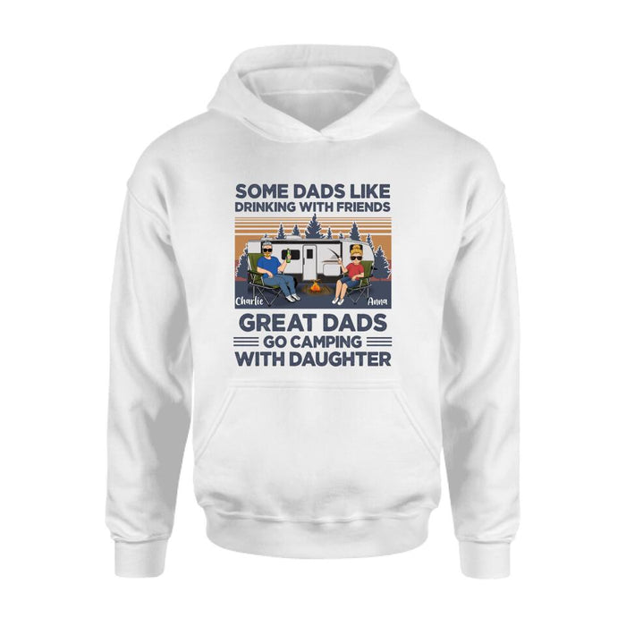 Personalized Dad & Daughter Shirt/Long sleeve/Sweatshirt/Hoodie - Gift Idea For Father's Day - Great Dads Go Camping With Daughter