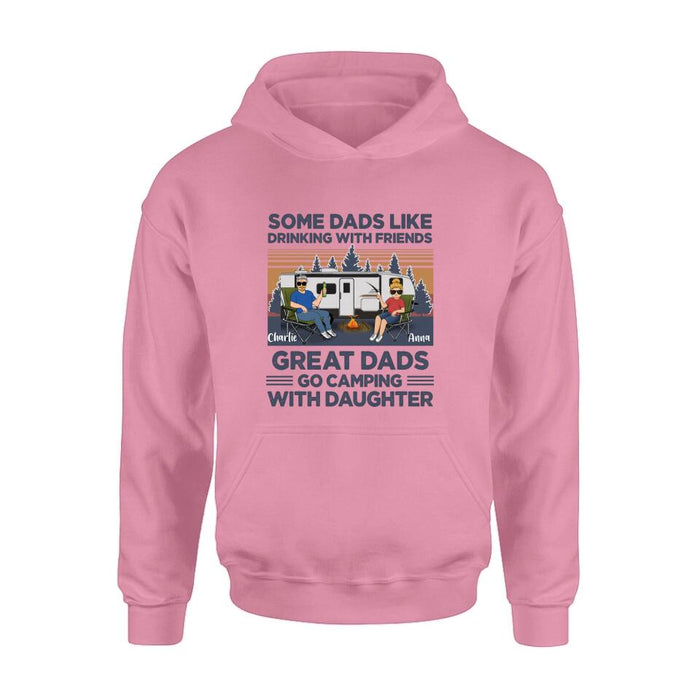 Personalized Dad & Daughter Shirt/Long sleeve/Sweatshirt/Hoodie - Gift Idea For Father's Day - Great Dads Go Camping With Daughter