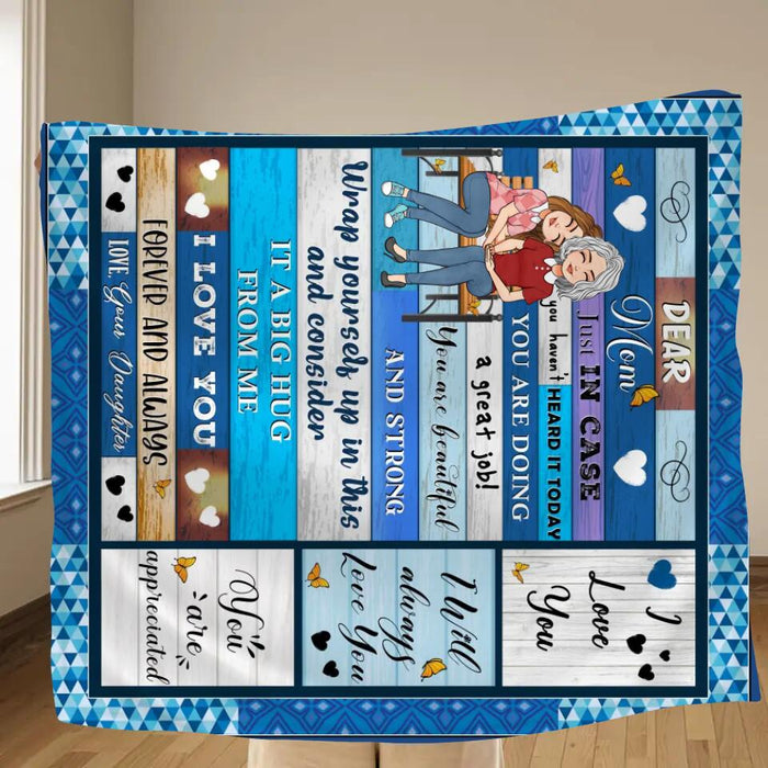 Personalized Mom & Daughter Fleece Throw Blanket/Quilt - Gift Idea For Mother's Day From Daughter - You Are Doing A Great Job