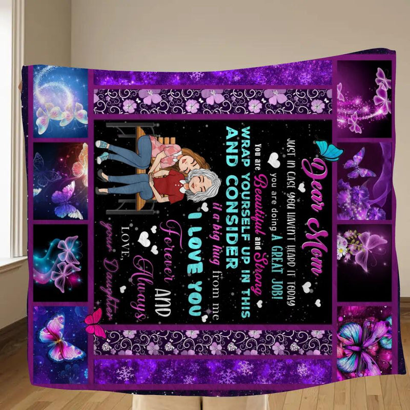 Personalized Mom & Daughter Quilt/Fleece Throw Blanket - Gift Idea For Mother's Day From Daughter - I Love You Forever And Always