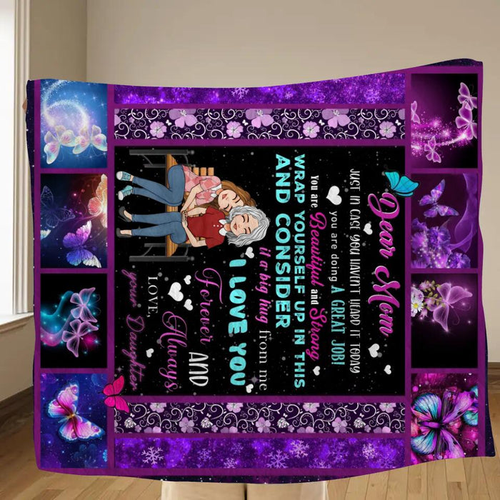 Personalized Mom & Daughter Fleece Throw Blanket/Quilt - Gift Idea For Mother's Day From Daughter - I Love You Forever And Always