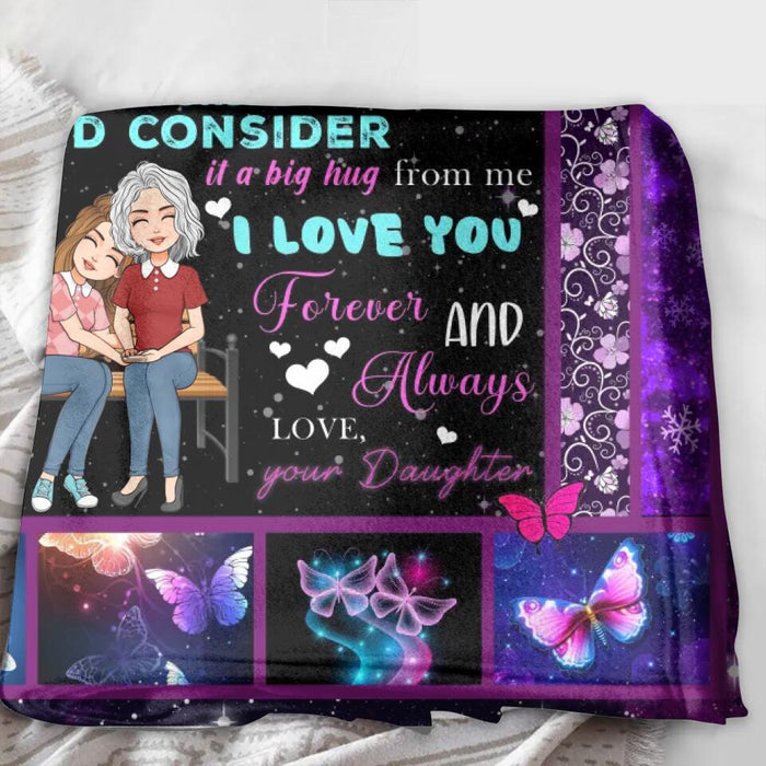 Personalized Mom & Daughter Fleece Throw Blanket/Quilt - Gift Idea For Mother's Day From Daughter - I Love You Forever And Always