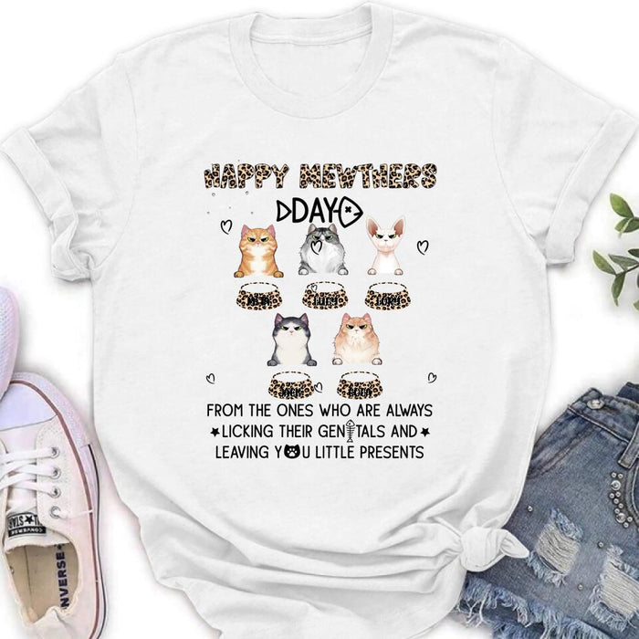 Personalized Cats Unisex T-Shirt/Long Sleeve/Pullover Hoodie/Sweatshirt - Up to 5 Cats - Gift Idea For Cat Lovers - Happy Mewthers Day
