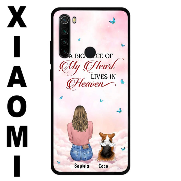 Personalized Memorial Pet Phone Case - Up to 4 Pets - Memorial Gift Idea For Dog/Cat Owner - A Big Piece Of My Heart Lives In Heaven - Case For Xiaomi/Oppo/Huawei