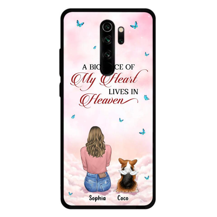Personalized Memorial Pet Phone Case - Up to 4 Pets - Memorial Gift Idea For Dog/Cat Owner - A Big Piece Of My Heart Lives In Heaven - Case For Xiaomi/Oppo/Huawei