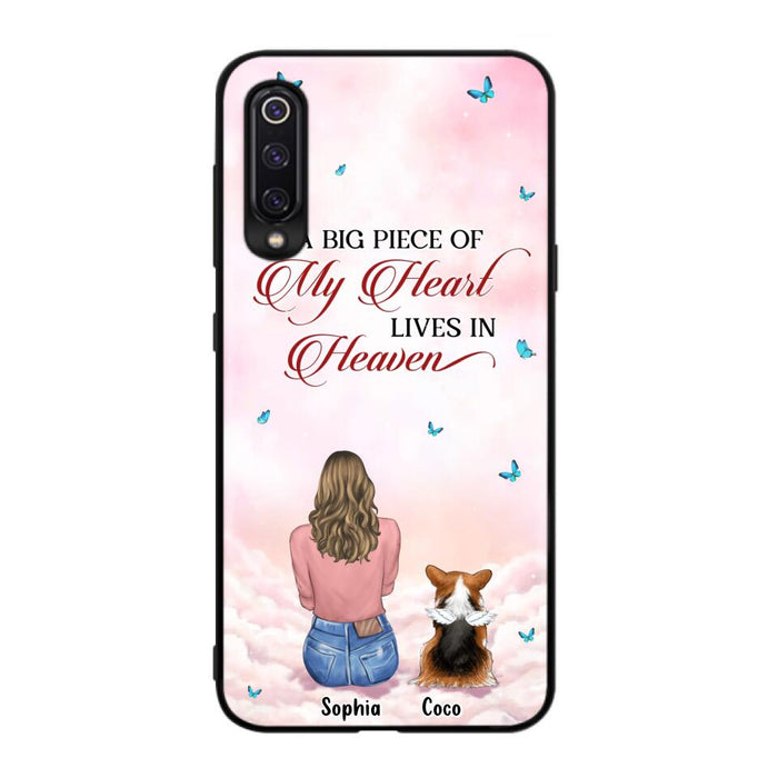 Personalized Memorial Pet Phone Case - Up to 4 Pets - Memorial Gift Idea For Dog/Cat Owner - A Big Piece Of My Heart Lives In Heaven - Case For Xiaomi/Oppo/Huawei