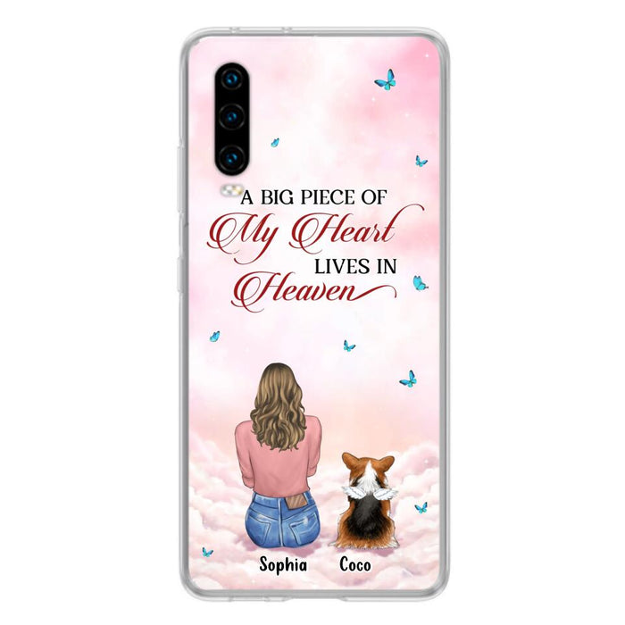 Personalized Memorial Pet Phone Case - Up to 4 Pets - Memorial Gift Idea For Dog/Cat Owner - A Big Piece Of My Heart Lives In Heaven - Case For Xiaomi/Oppo/Huawei