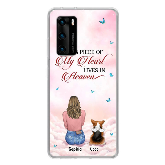 Personalized Memorial Pet Phone Case - Up to 4 Pets - Memorial Gift Idea For Dog/Cat Owner - A Big Piece Of My Heart Lives In Heaven - Case For Xiaomi/Oppo/Huawei