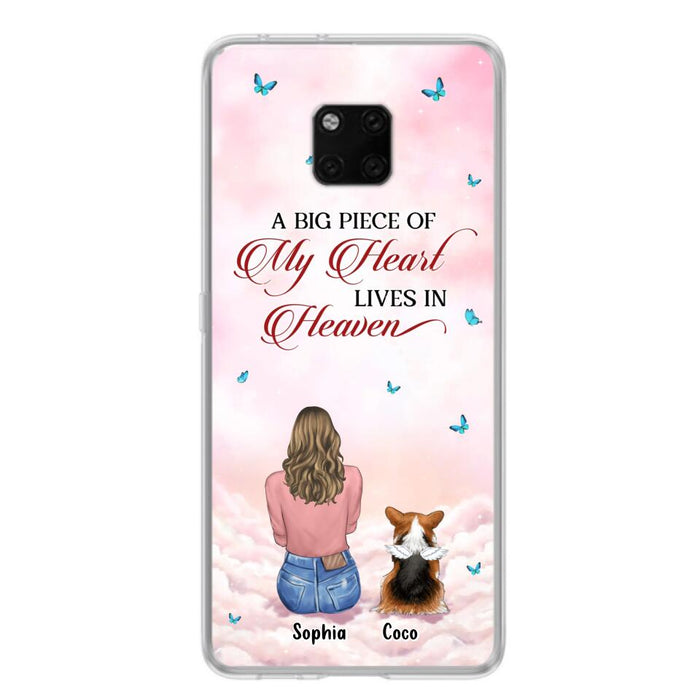Personalized Memorial Pet Phone Case - Up to 4 Pets - Memorial Gift Idea For Dog/Cat Owner - A Big Piece Of My Heart Lives In Heaven - Case For Xiaomi/Oppo/Huawei