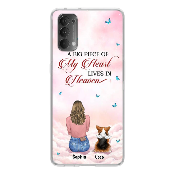 Personalized Memorial Pet Phone Case - Up to 4 Pets - Memorial Gift Idea For Dog/Cat Owner - A Big Piece Of My Heart Lives In Heaven - Case For Xiaomi/Oppo/Huawei