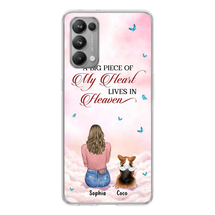 Personalized Memorial Pet Phone Case - Up to 4 Pets - Memorial Gift Idea For Dog/Cat Owner - A Big Piece Of My Heart Lives In Heaven - Case For Xiaomi/Oppo/Huawei