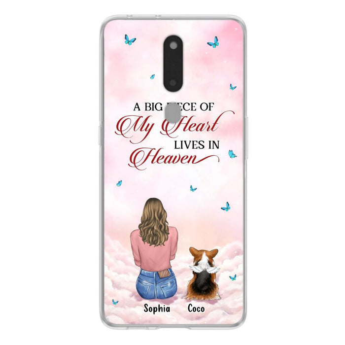 Personalized Memorial Pet Phone Case - Up to 4 Pets - Memorial Gift Idea For Dog/Cat Owner - A Big Piece Of My Heart Lives In Heaven - Case For Xiaomi/Oppo/Huawei