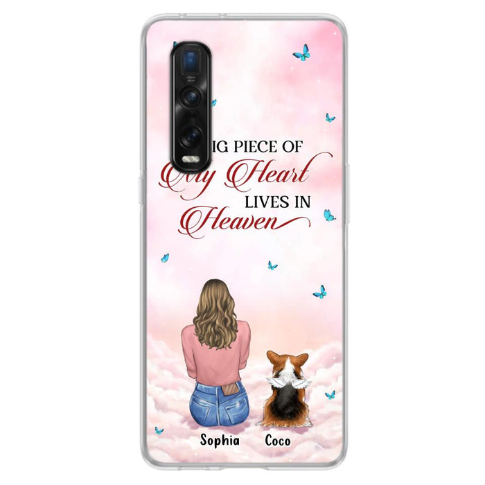 Personalized Memorial Pet Phone Case - Up to 4 Pets - Memorial Gift Idea For Dog/Cat Owner - A Big Piece Of My Heart Lives In Heaven - Case For Xiaomi/Oppo/Huawei