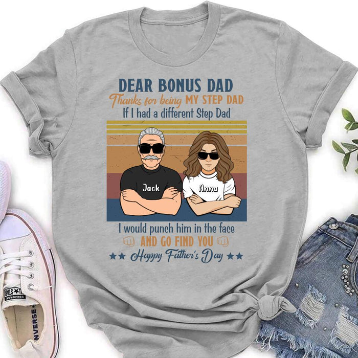 Personalized Dear Bonus Father T-shirt/Long Sleeve/Sweatshirt/Hoodie - Father's Day Gift Idea To Step Father