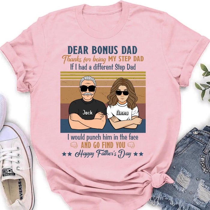 Personalized Dear Bonus Father T-shirt/Long Sleeve/Sweatshirt/Hoodie - Father's Day Gift Idea To Step Father