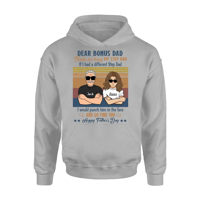 Personalized Dear Bonus Father T-shirt/Long Sleeve/Sweatshirt/Hoodie - Father's Day Gift Idea To Step Father