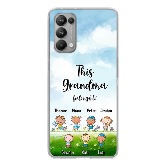 Custom Personalized Grandma Phone Case - Gift Idea For Grandma/Mother's Day - Upto 7 Kids - This Grandma Belongs To - Case For Oppo, Xiaomi & Huawei