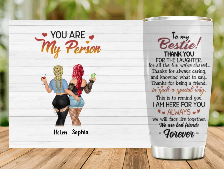 Personalized Besties Tumbler - Gift Idea For Friends/Besties/Sisters - Thank You For The Laughter For All The Fun We've Shared