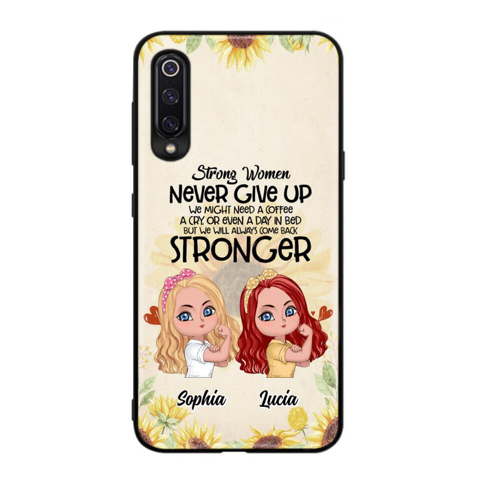 Personalized Strong Women Phone Case - Up to 5 Women - Gift Idea For Friends/Besties/Sisters - Never Give Up - Case for Xiaomi/Huawei/Oppo