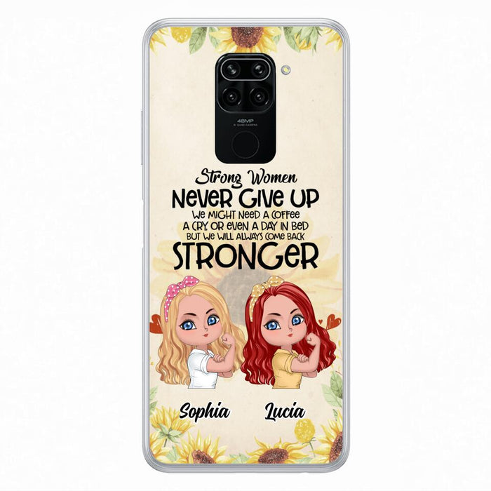 Personalized Strong Women Phone Case - Up to 5 Women - Gift Idea For Friends/Besties/Sisters - Never Give Up - Case for Xiaomi/Huawei/Oppo
