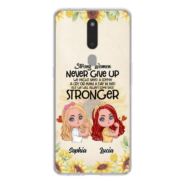Personalized Strong Women Phone Case - Up to 5 Women - Gift Idea For Friends/Besties/Sisters - Never Give Up - Case for Xiaomi/Huawei/Oppo