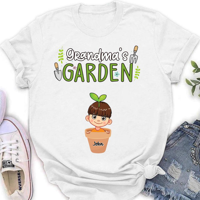 Personalized Grandma's Garden T-Shirt/Long Sleeve/Sweatshirt/Hoodie - Gift Idea For Grandma/Mother's Day Gift - Up to 10 Kids