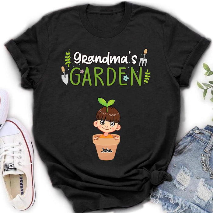 Personalized Grandma's Garden T-Shirt/Long Sleeve/Sweatshirt/Hoodie - Gift Idea For Grandma/Mother's Day Gift - Up to 10 Kids