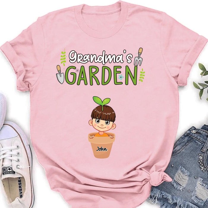 Personalized Grandma's Garden T-Shirt/Long Sleeve/Sweatshirt/Hoodie - Gift Idea For Grandma/Mother's Day Gift - Up to 10 Kids
