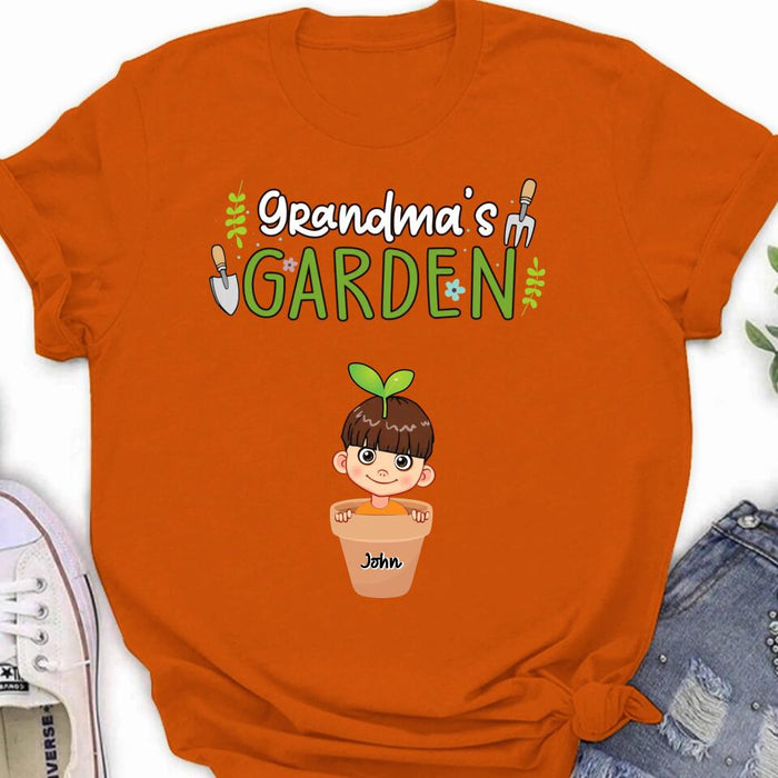 Personalized Grandma's Garden T-Shirt/Long Sleeve/Sweatshirt/Hoodie - Gift Idea For Grandma/Mother's Day Gift - Up to 10 Kids