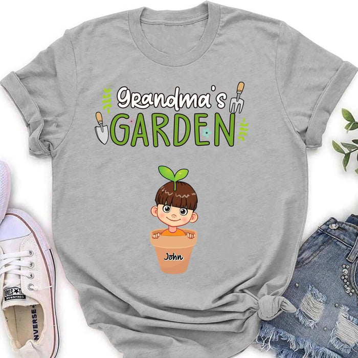 Personalized Grandma's Garden T-Shirt/Long Sleeve/Sweatshirt/Hoodie - Gift Idea For Grandma/Mother's Day Gift - Up to 10 Kids