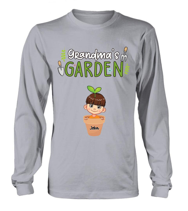 Personalized Grandma's Garden T-Shirt/Long Sleeve/Sweatshirt/Hoodie - Gift Idea For Grandma/Mother's Day Gift - Up to 10 Kids