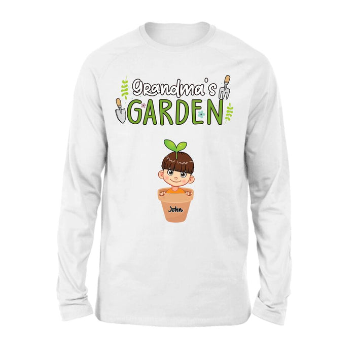 Personalized Grandma's Garden T-Shirt/Long Sleeve/Sweatshirt/Hoodie - Gift Idea For Grandma/Mother's Day Gift - Up to 10 Kids