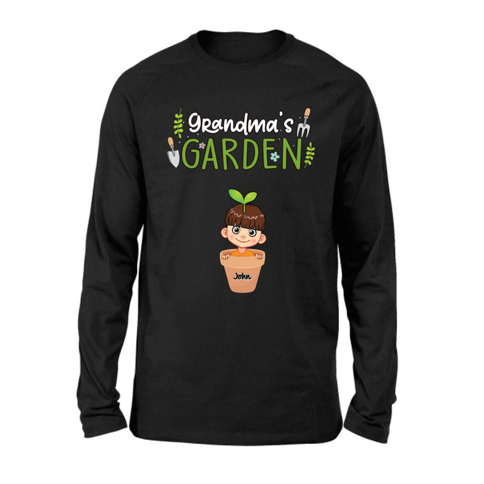 Personalized Grandma's Garden T-Shirt/Long Sleeve/Sweatshirt/Hoodie - Gift Idea For Grandma/Mother's Day Gift - Up to 10 Kids