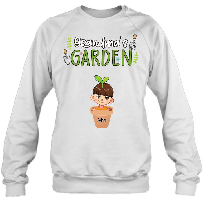 Personalized Grandma's Garden T-Shirt/Long Sleeve/Sweatshirt/Hoodie - Gift Idea For Grandma/Mother's Day Gift - Up to 10 Kids