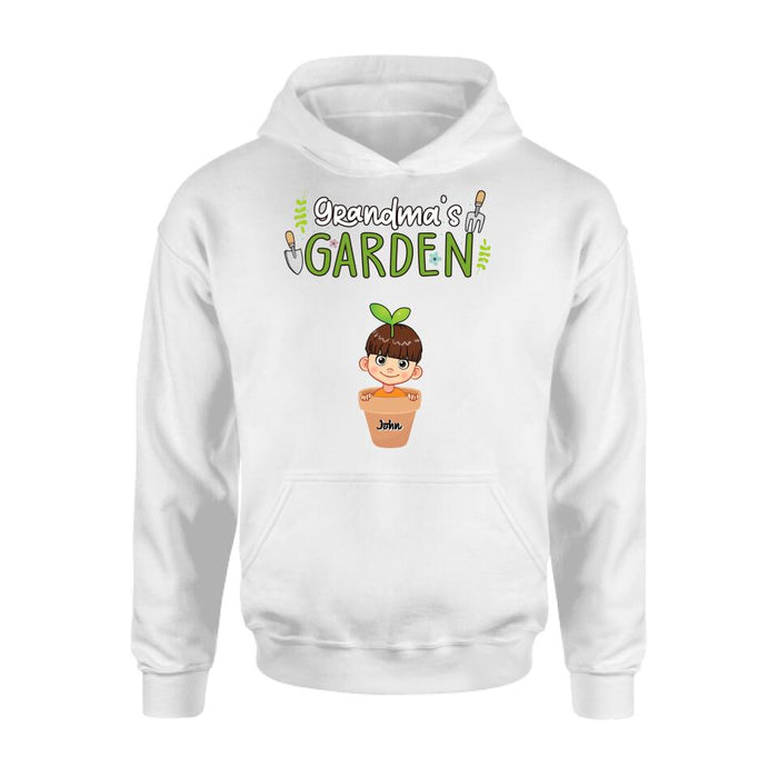 Personalized Grandma's Garden T-Shirt/Long Sleeve/Sweatshirt/Hoodie - Gift Idea For Grandma/Mother's Day Gift - Up to 10 Kids