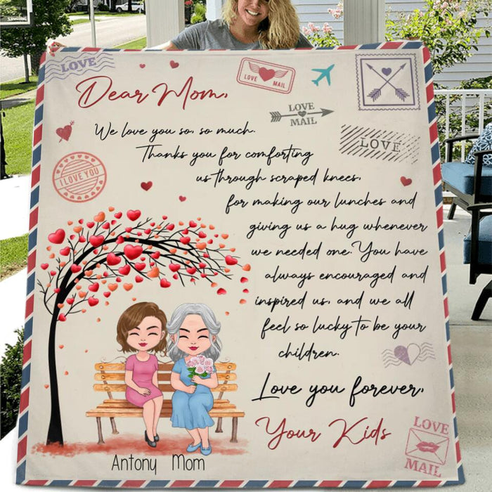 Personalized Handwritten Letter Fleece Blanket/Quilt - Mother's Day Gift For Mom