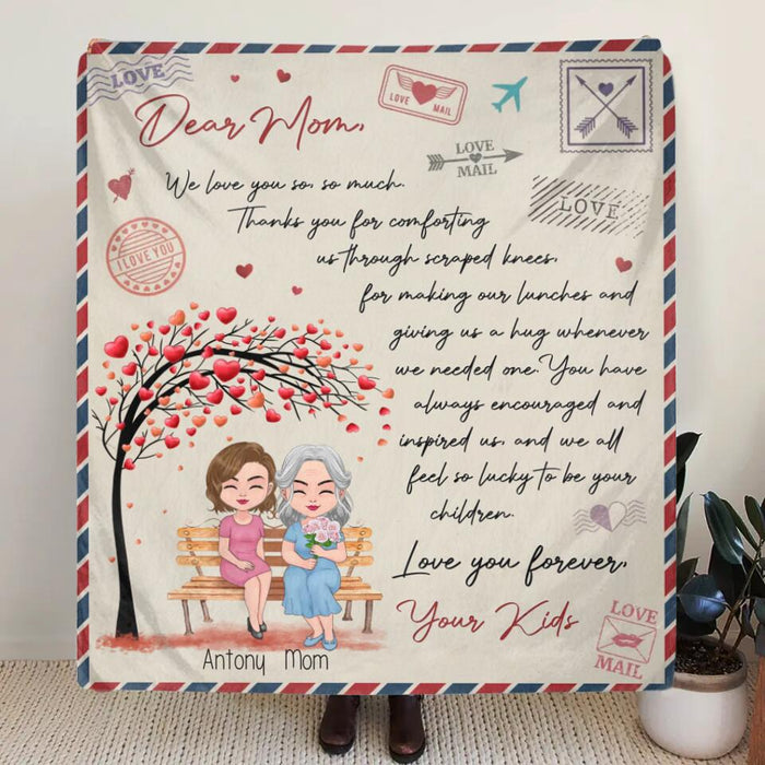 Personalized Handwritten Letter Fleece Blanket/Quilt - Mother's Day Gift For Mom