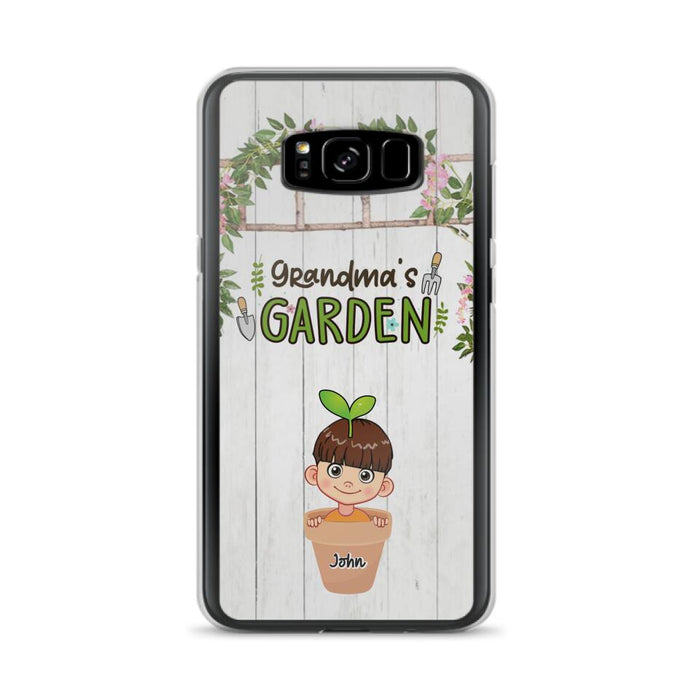 Custom Personalized Grandma's Garden Phone Case - Gift Idea For Grandma/ Mother's Day Gift - Up to 10 Kids - Case For iPhone And Samsung
