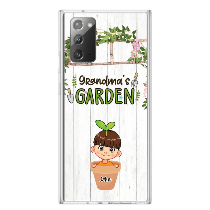 Custom Personalized Grandma's Garden Phone Case - Gift Idea For Grandma/ Mother's Day Gift - Up to 10 Kids - Case For iPhone And Samsung