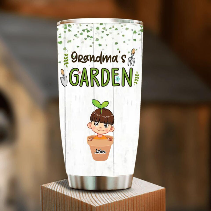 Personalized Grandma's Garden Tumbler - Gift Idea For Grandma/Mother's Day Gift - Up to 10 Kids