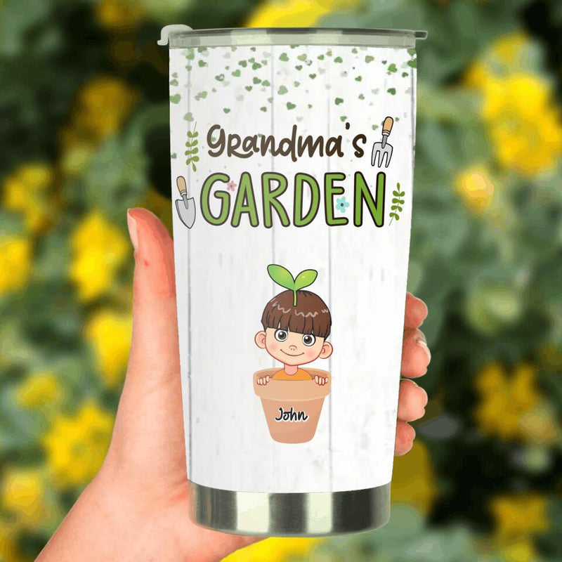 Personalized Grandma's Garden Tumbler - Gift Idea For Grandma/Mother's Day Gift - Up to 10 Kids