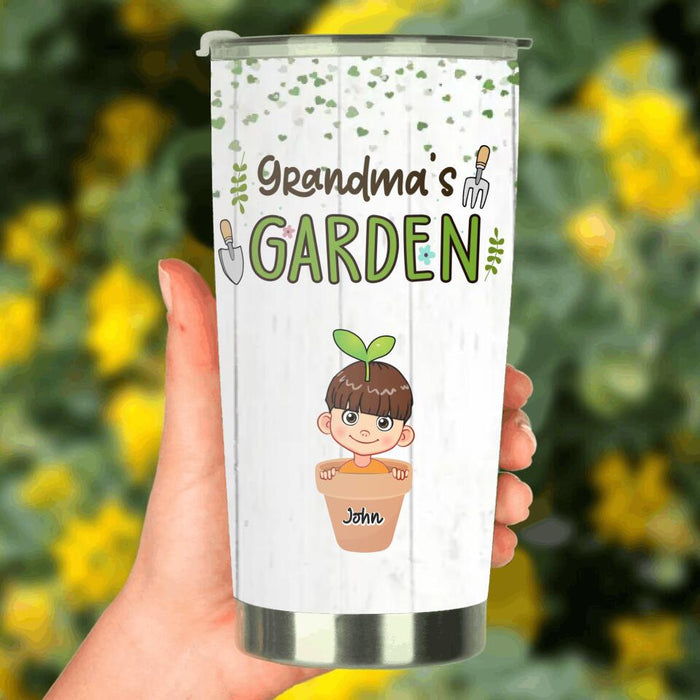 Personalized Grandma's Garden Tumbler - Gift Idea For Grandma/Mother's Day Gift - Up to 10 Kids