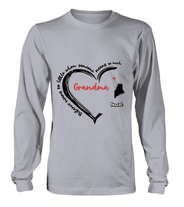 Personalized Grandma T-Shirt/Long Sleeve/Sweatshirt/Hoodie - Up to 6 Kids - Mother's Day Gift For Grandma - Home Is Where We Are Together