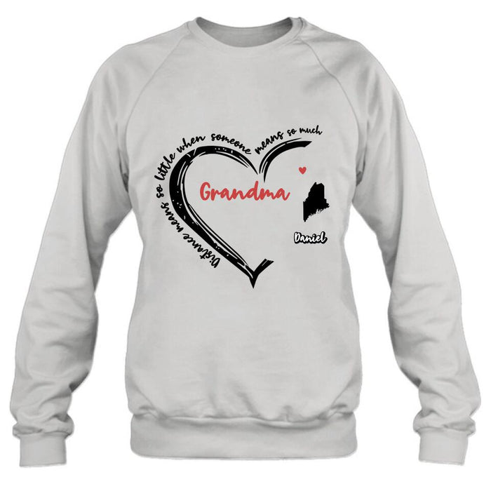 Personalized Grandma T-Shirt/Long Sleeve/Sweatshirt/Hoodie - Up to 6 Kids - Mother's Day Gift For Grandma - Home Is Where We Are Together