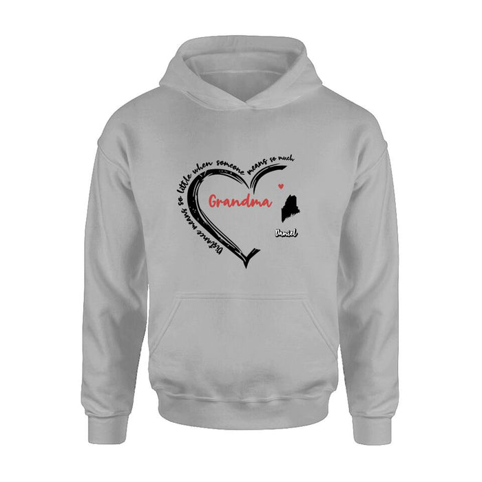 Personalized Grandma T-Shirt/Long Sleeve/Sweatshirt/Hoodie - Up to 6 Kids - Mother's Day Gift For Grandma - Home Is Where We Are Together