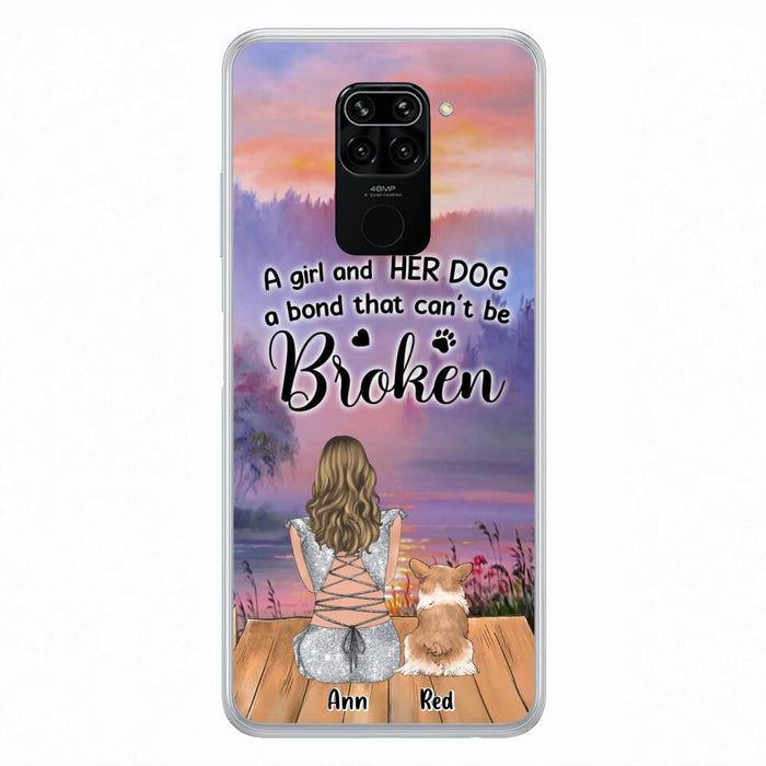 Personalized Dog Mom Phone Case - Up to 4 Dogs - Mother's Day Gift Idea for Dog Lovers - A Girl And Her Dog A Bond That Can't Be Broken - Case for Xiaomi/Huawei/Oppo