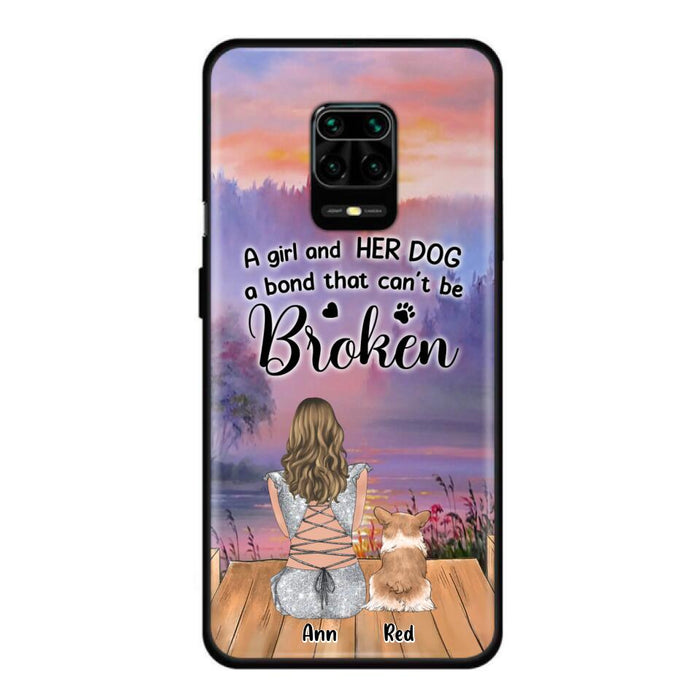 Personalized Dog Mom Phone Case - Up to 4 Dogs - Mother's Day Gift Idea for Dog Lovers - A Girl And Her Dog A Bond That Can't Be Broken - Case for Xiaomi/Huawei/Oppo