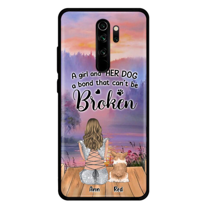 Personalized Dog Mom Phone Case - Up to 4 Dogs - Mother's Day Gift Idea for Dog Lovers - A Girl And Her Dog A Bond That Can't Be Broken - Case for Xiaomi/Huawei/Oppo