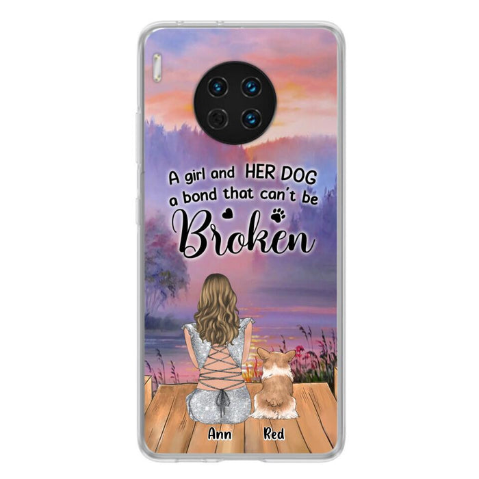 Personalized Dog Mom Phone Case - Up to 4 Dogs - Mother's Day Gift Idea for Dog Lovers - A Girl And Her Dog A Bond That Can't Be Broken - Case for Xiaomi/Huawei/Oppo
